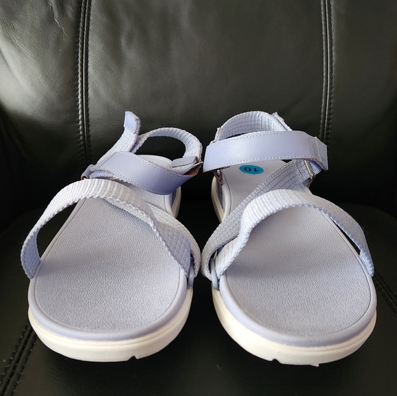 NWT Fitflops Loosh Z-Strap Periwinkle Women's Sandals Size 10 - Picture 2 of 7